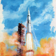 Illustration for article titled The First Spacewalker Created The Best Soviet Cosmic Landscapes